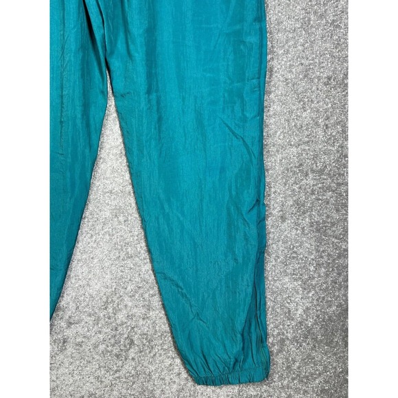 Vintage‎ Reebok Pull On Ankle Zip Jogger Track Pants Size Large Teal Pockets - Picture 12 of 16